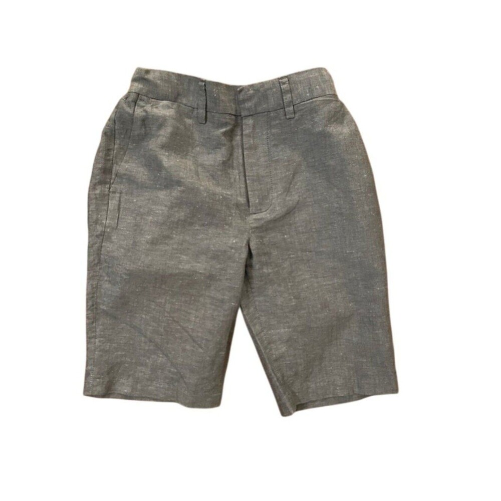 Crewcuts J.Crew Boys Thompson Linen Cotton Chino Shorts Blue Gray Size 10